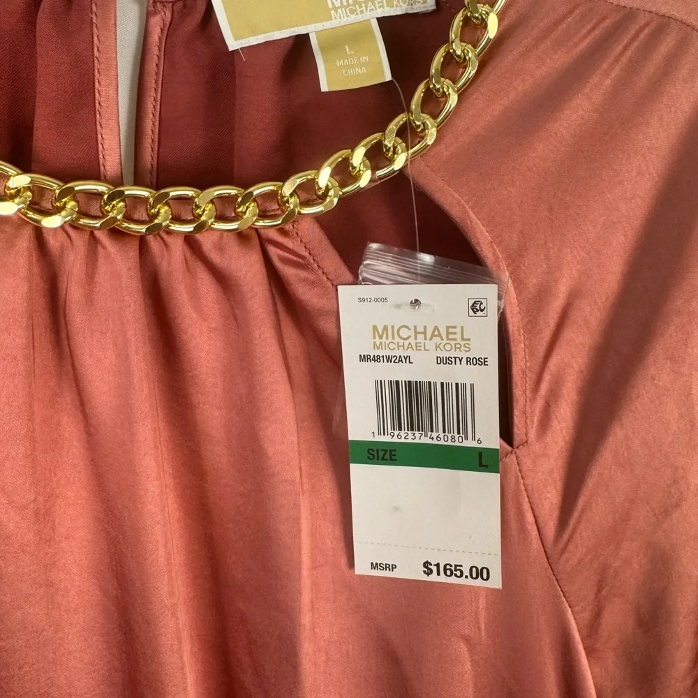 Michael Kors Pink A-Line Bishop Sleeve Dress​‎ - Picture 2 of 5